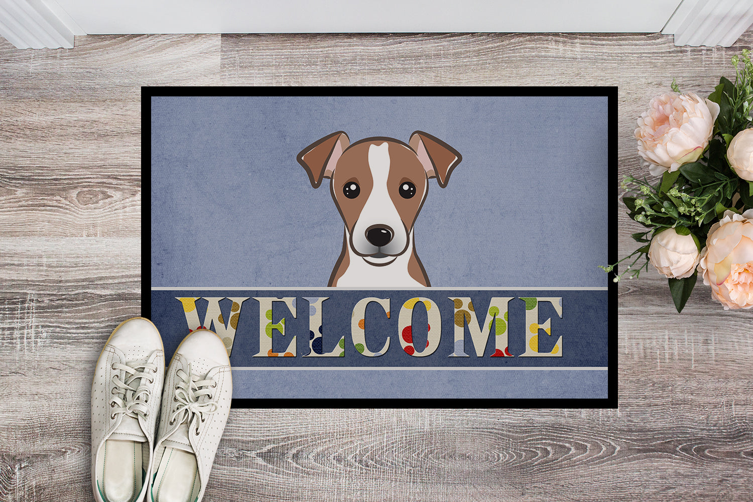 Caroline's Treasures Jack Russell Terrier Welcome Doormat - 24x36 Decorative Floor Mat – Indoor/Outdoor Rug with Artistic Flair BB1446JMAT