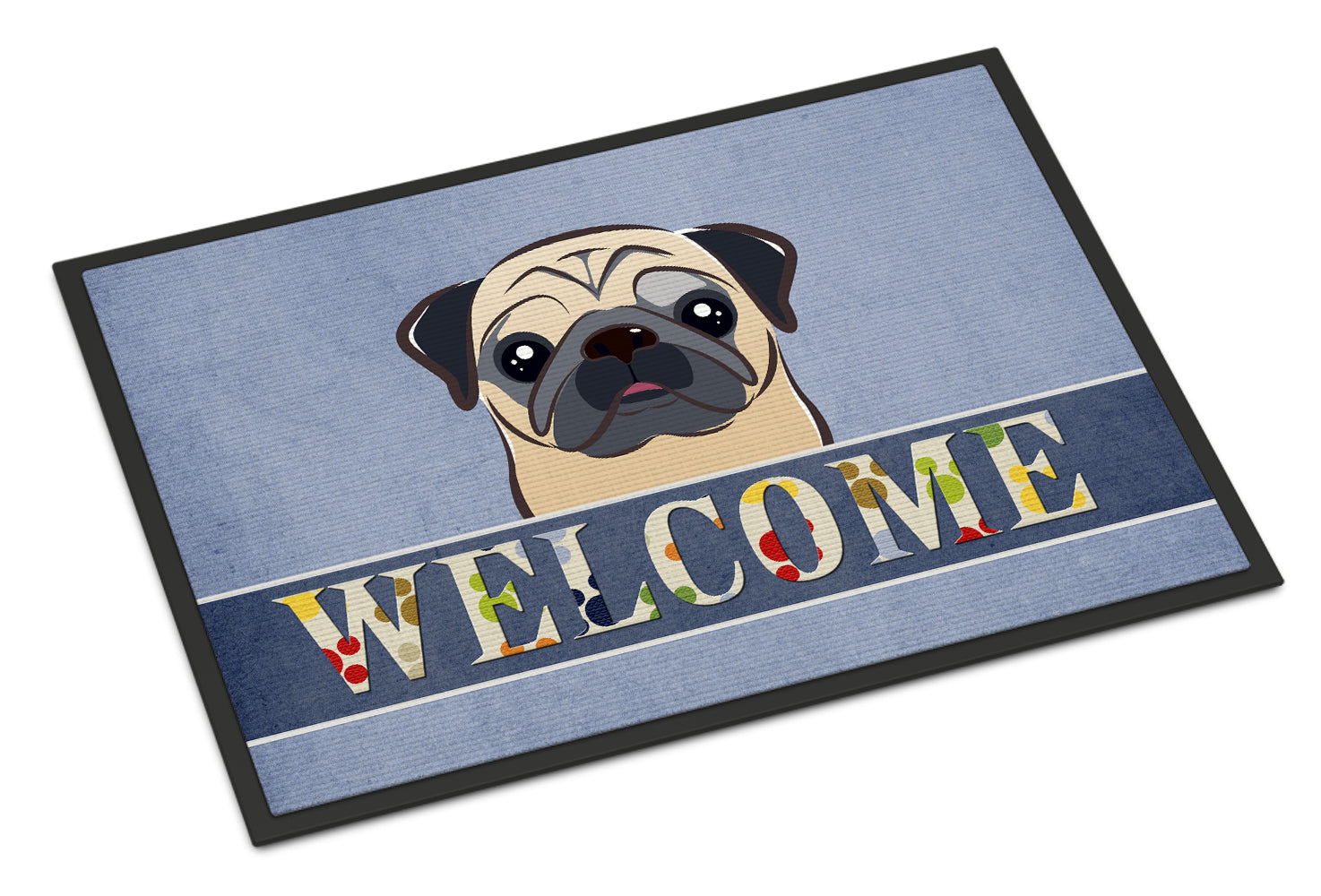 Caroline's Treasures Fawn Pug Welcome Doormat - 24x36 Decorative Floor Mat – Indoor/Outdoor Rug with Artistic Flair BB1448JMAT