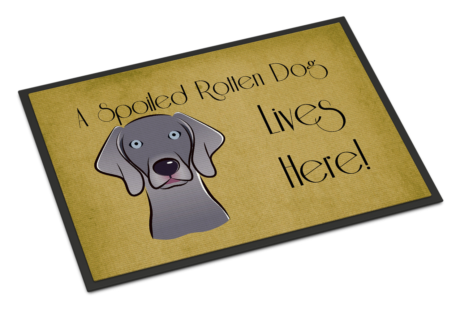 Caroline's Treasures Weimaraner Spoiled Dog Lives Here Doormat - 24x36 Decorative Floor Mat – Indoor/Outdoor Rug with Artistic Flair BB1479JMAT