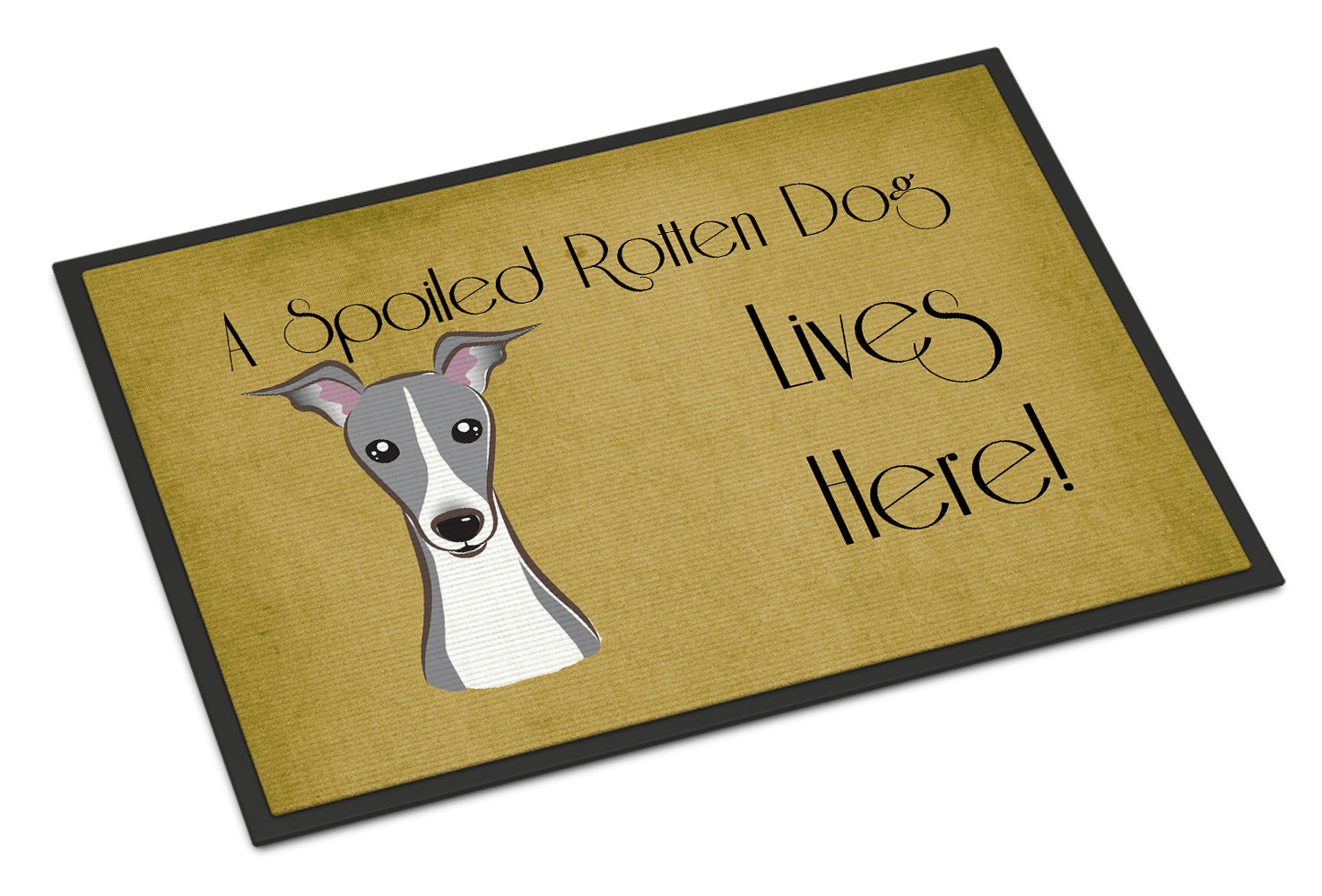 Caroline's Treasures Italian Greyhound Spoiled Dog Lives Here Doormat - 24x36 Decorative Floor Mat – Indoor/Outdoor Rug with Artistic Flair BB1484JMAT