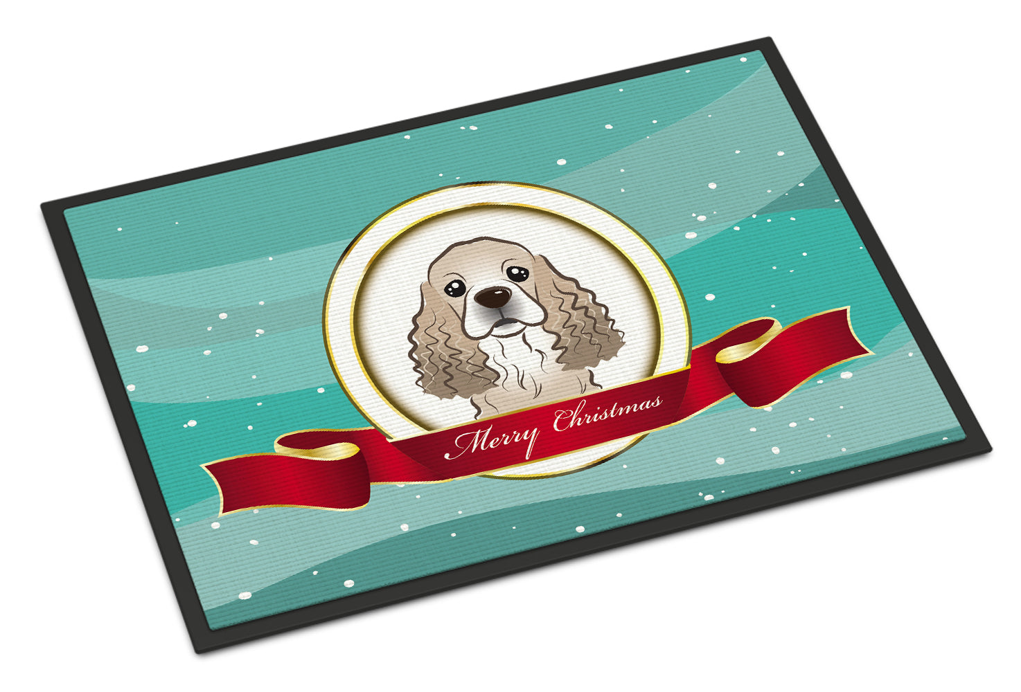 Caroline's Treasures Cocker Spaniel Merry Christmas Doormat - 24x36 Decorative Floor Mat – Indoor/Outdoor Rug with Artistic Flair BB1526JMAT