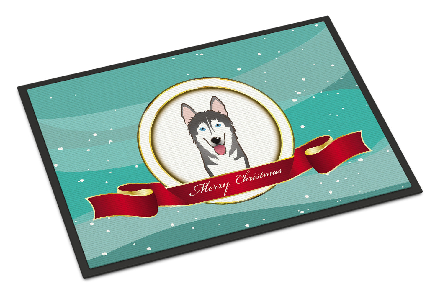 Caroline's Treasures Alaskan Malamute Merry Christmas Doormat - 24x36 Decorative Floor Mat – Indoor/Outdoor Rug with Artistic Flair BB1528JMAT