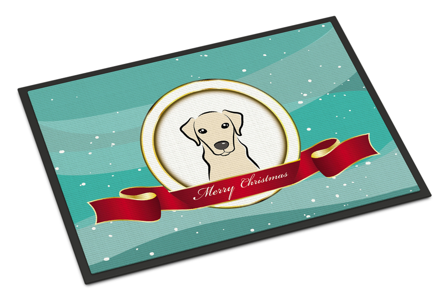 Caroline's Treasures Yellow Labrador Merry Christmas Doormat - 24x36 Decorative Floor Mat – Indoor/Outdoor Rug with Artistic Flair BB1532JMAT