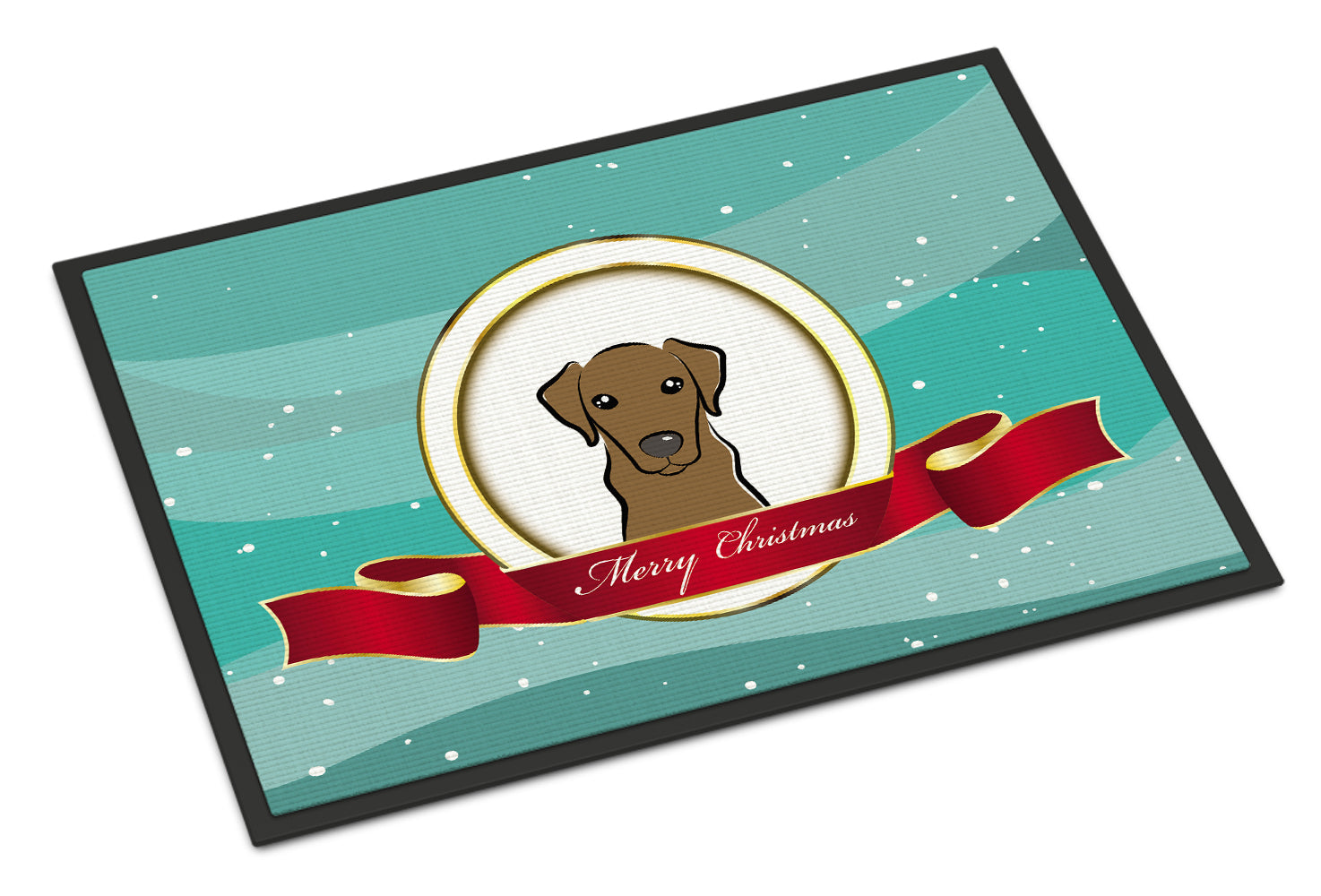 Caroline's Treasures Chocolate Labrador Merry Christmas Doormat - 24x36 Decorative Floor Mat – Indoor/Outdoor Rug with Artistic Flair BB1544JMAT