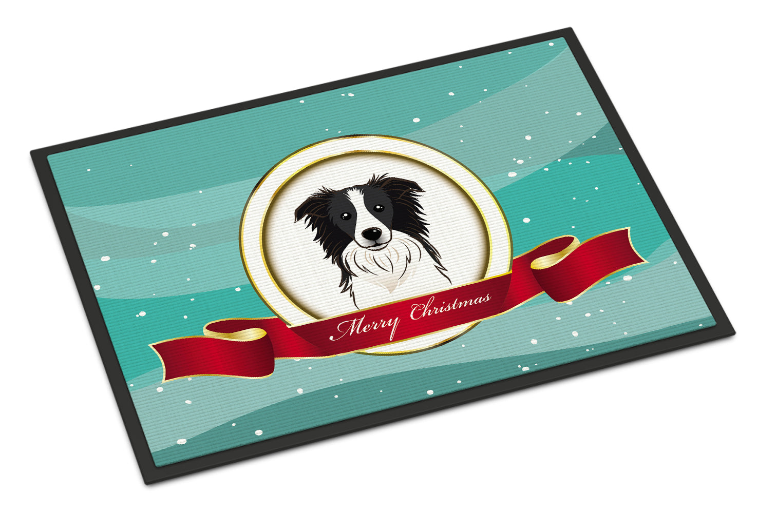 Caroline's Treasures Border Collie Merry Christmas Doormat - 24x36 Decorative Floor Mat – Indoor/Outdoor Rug with Artistic Flair BB1551JMAT