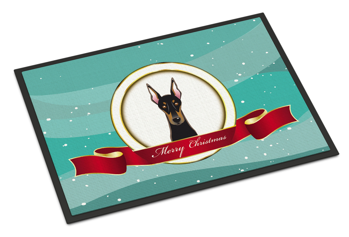 Caroline's Treasures Doberman Merry Christmas Doormat - 24x36 Decorative Floor Mat – Indoor/Outdoor Rug with Artistic Flair BB1555JMAT