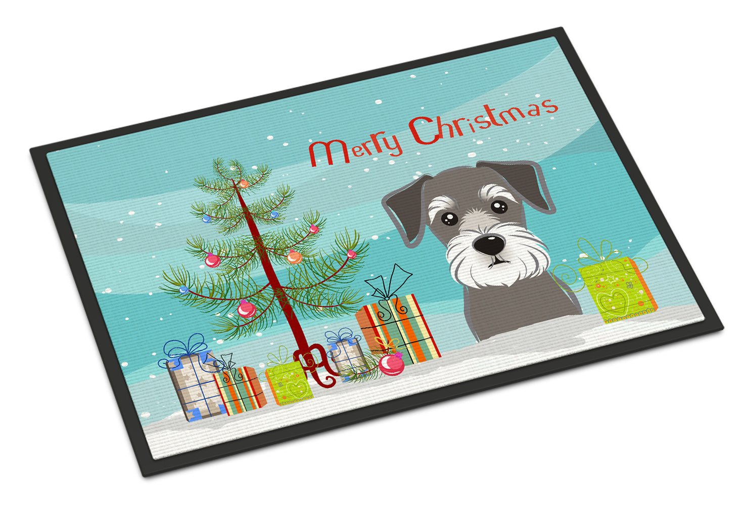 Caroline's Treasures Christmas Tree and Schnauzer Doormat - 24x36 Decorative Floor Mat – Indoor/Outdoor Rug with Artistic Flair BB1578JMAT
