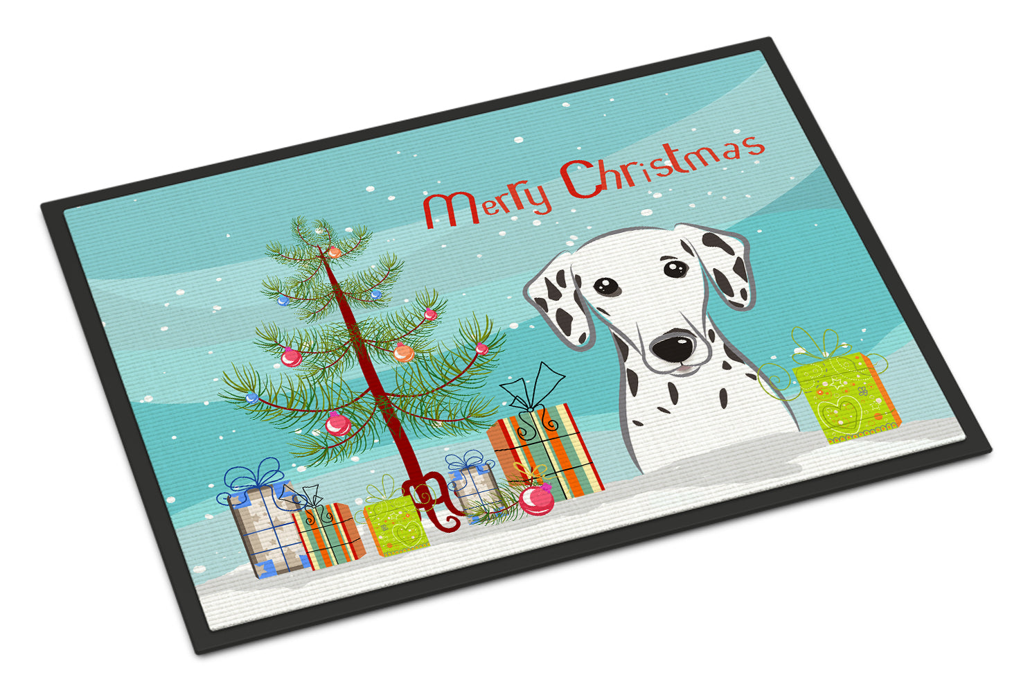 Caroline's Treasures Christmas Tree and Dalmatian Doormat - 24x36 Decorative Floor Mat – Indoor/Outdoor Rug with Artistic Flair BB1582JMAT