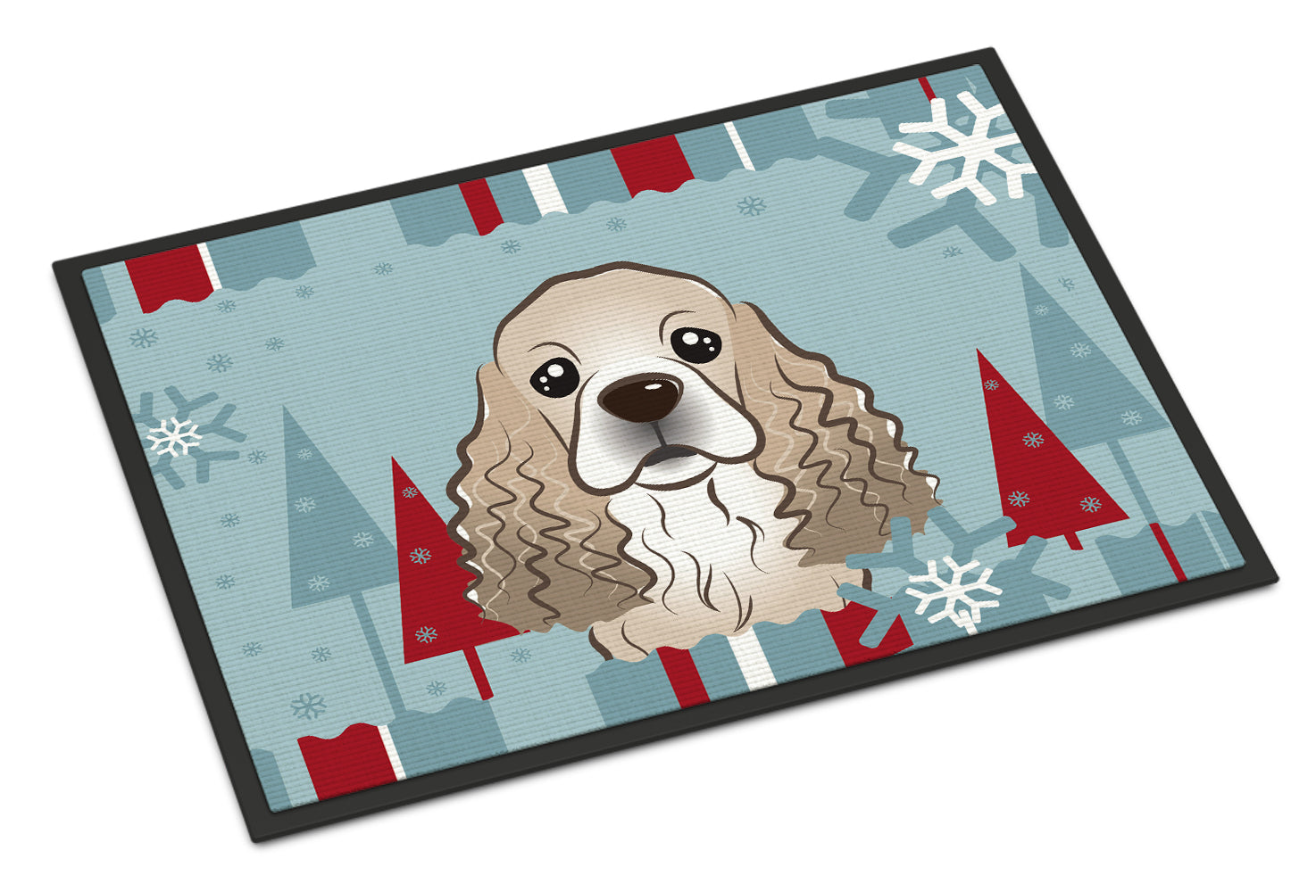 Caroline's Treasures Winter Holiday Cocker Spaniel Doormat - 24x36 Decorative Floor Mat – Indoor/Outdoor Rug with Artistic Flair BB1712JMAT