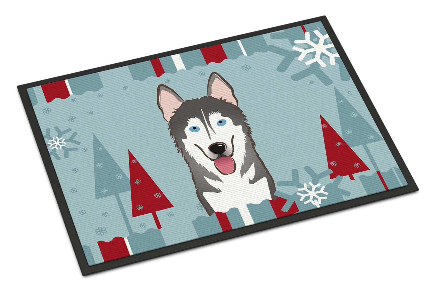 Caroline's Treasures Winter Holiday Alaskan Malamute Doormat - 24x36 Decorative Floor Mat – Indoor/Outdoor Rug with Artistic Flair BB1714JMAT