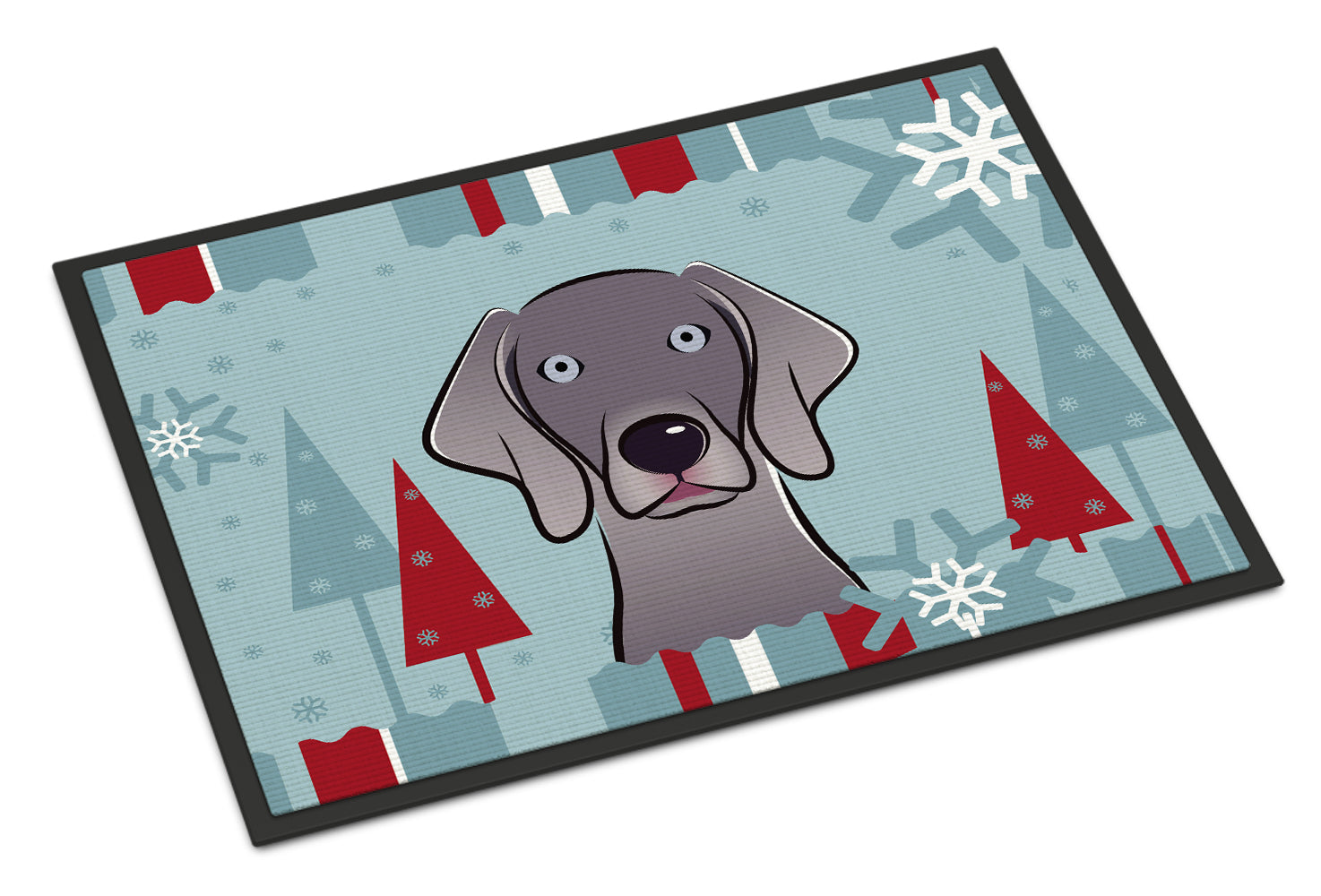 Caroline's Treasures Winter Holiday Weimaraner Doormat - 24x36 Decorative Floor Mat – Indoor/Outdoor Rug with Artistic Flair BB1727JMAT