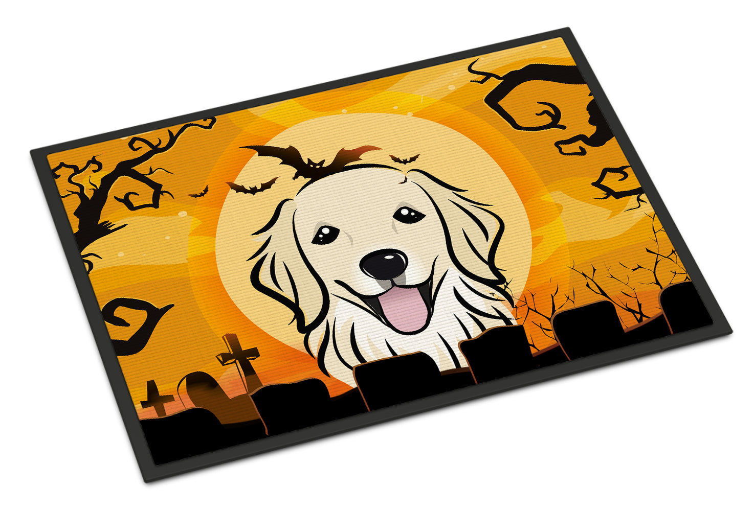 Caroline's Treasures Halloween Golden Retriever Doormat - 24x36 Decorative Floor Mat – Indoor/Outdoor Rug with Artistic Flair BB1763JMAT