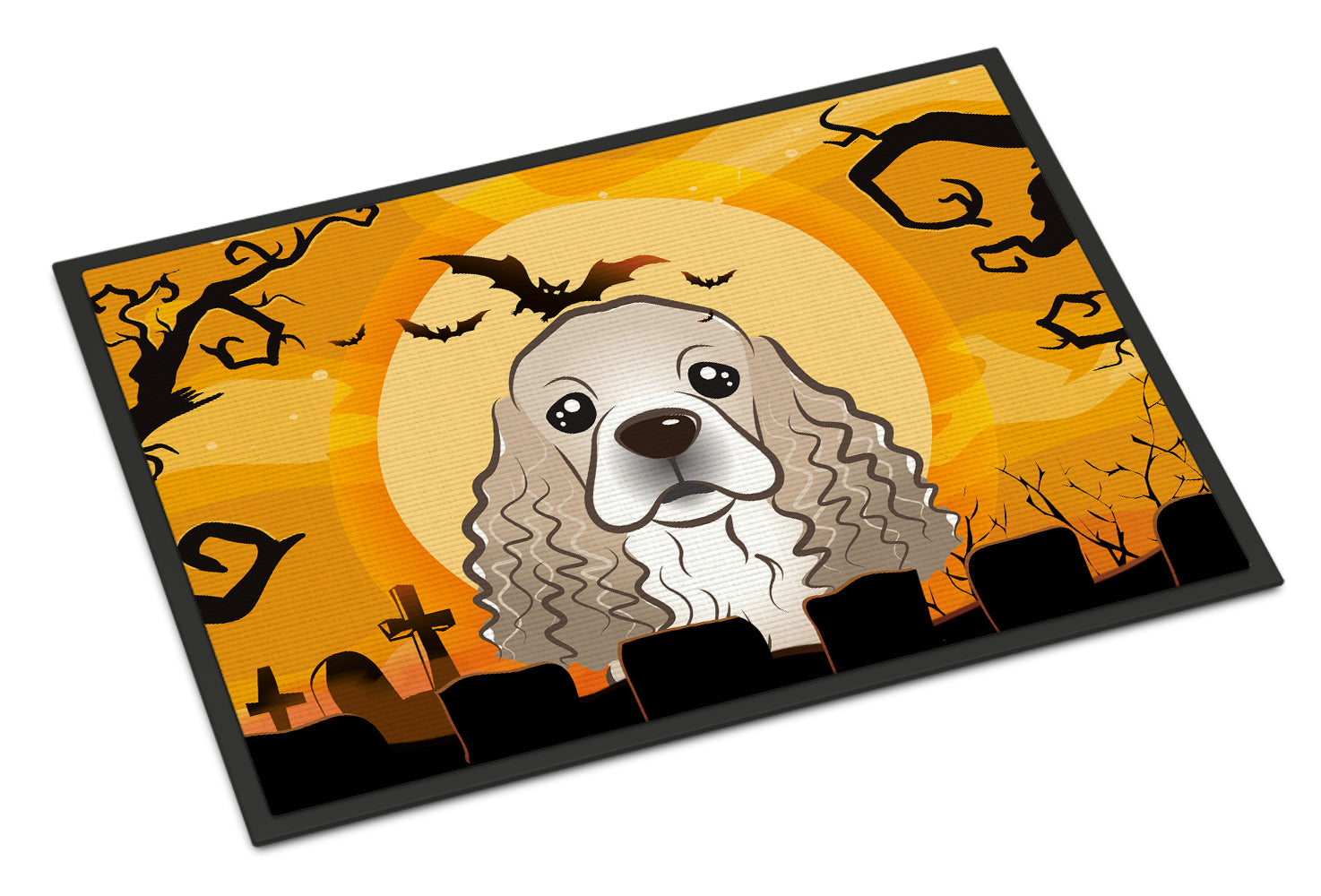 Caroline's Treasures Halloween Cocker Spaniel Doormat - 24x36 Decorative Floor Mat – Indoor/Outdoor Rug with Artistic Flair BB1774JMAT