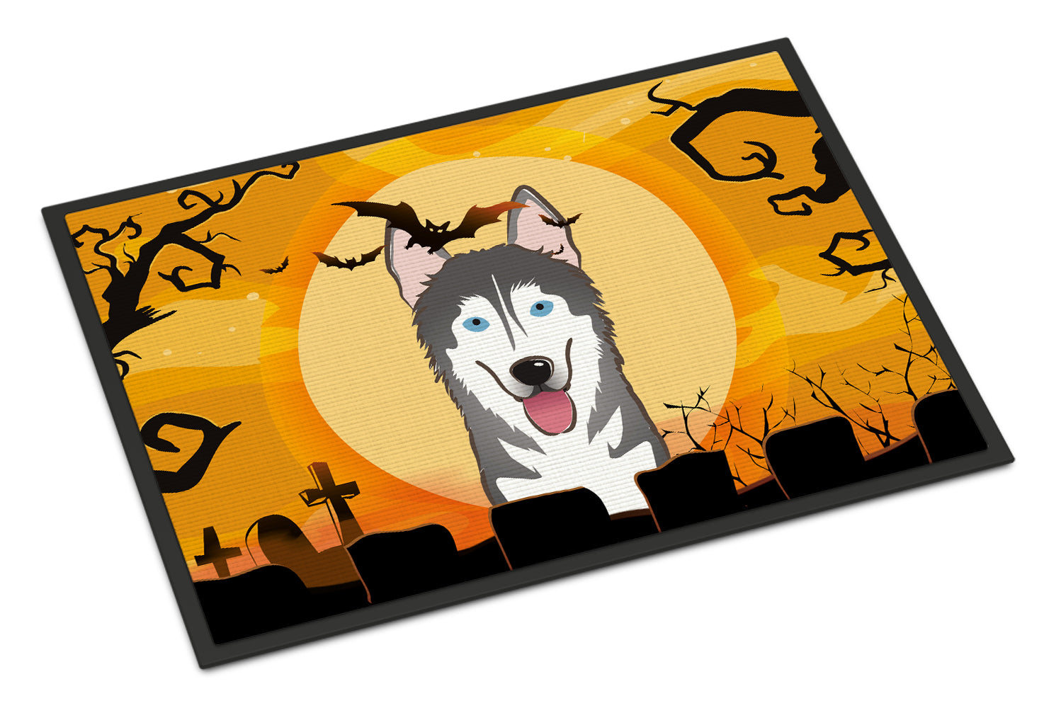 Caroline's Treasures Halloween Alaskan Malamute Doormat - 24x36 Decorative Floor Mat – Indoor/Outdoor Rug with Artistic Flair BB1776JMAT