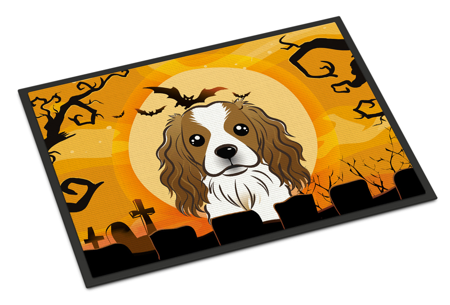 Caroline's Treasures Halloween Cavalier Spaniel Doormat - 24x36 Decorative Floor Mat – Indoor/Outdoor Rug with Artistic Flair BB1782JMAT