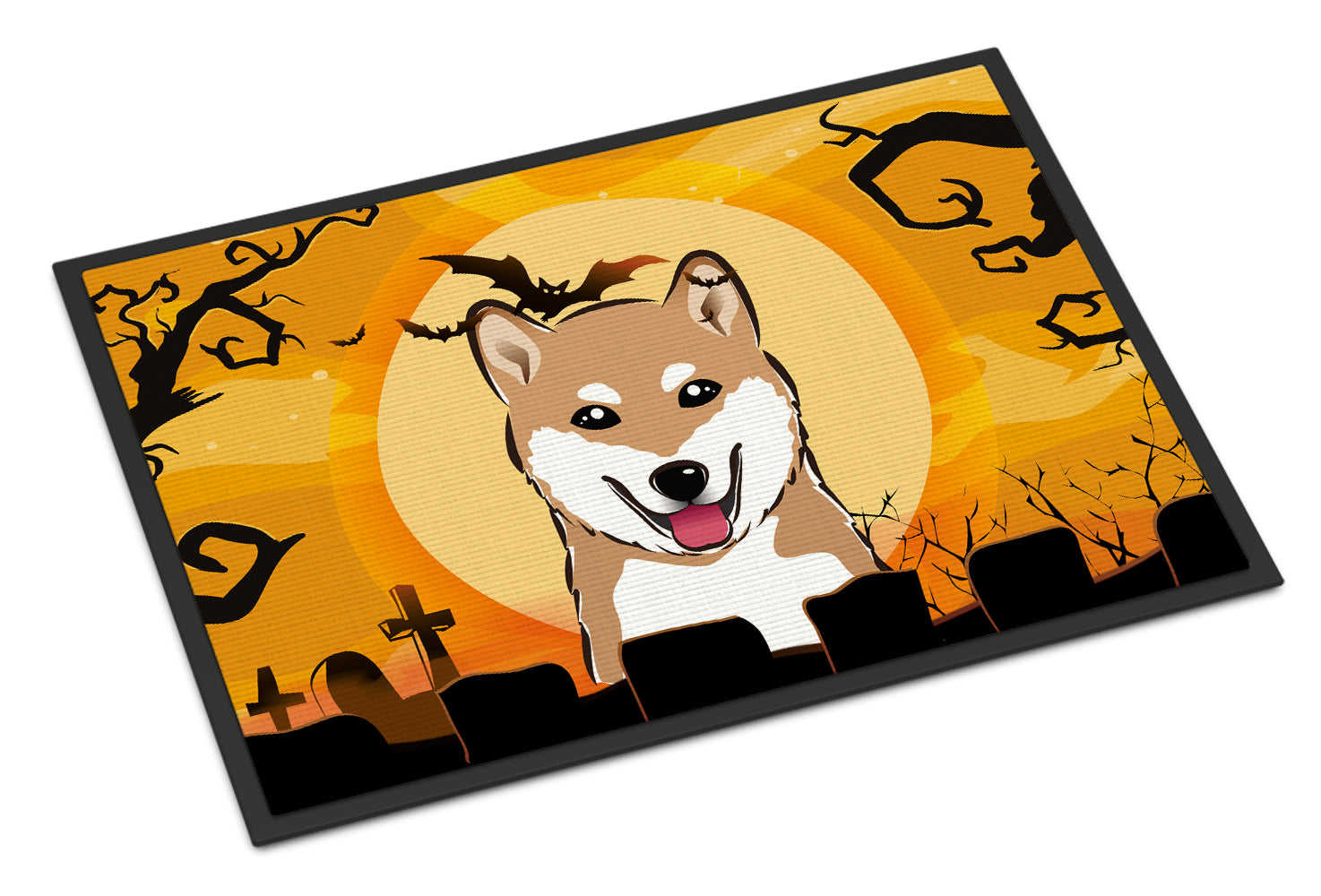 Caroline's Treasures Halloween Shiba Inu Doormat - 24x36 Decorative Floor Mat – Indoor/Outdoor Rug with Artistic Flair BB1783JMAT