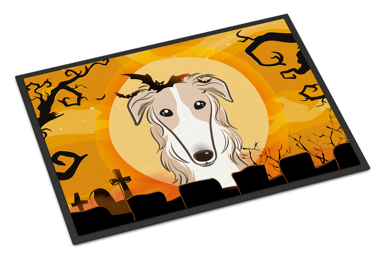 Caroline's Treasures Halloween Borzoi Doormat - 24x36 Decorative Floor Mat – Indoor/Outdoor Rug with Artistic Flair BB1786JMAT
