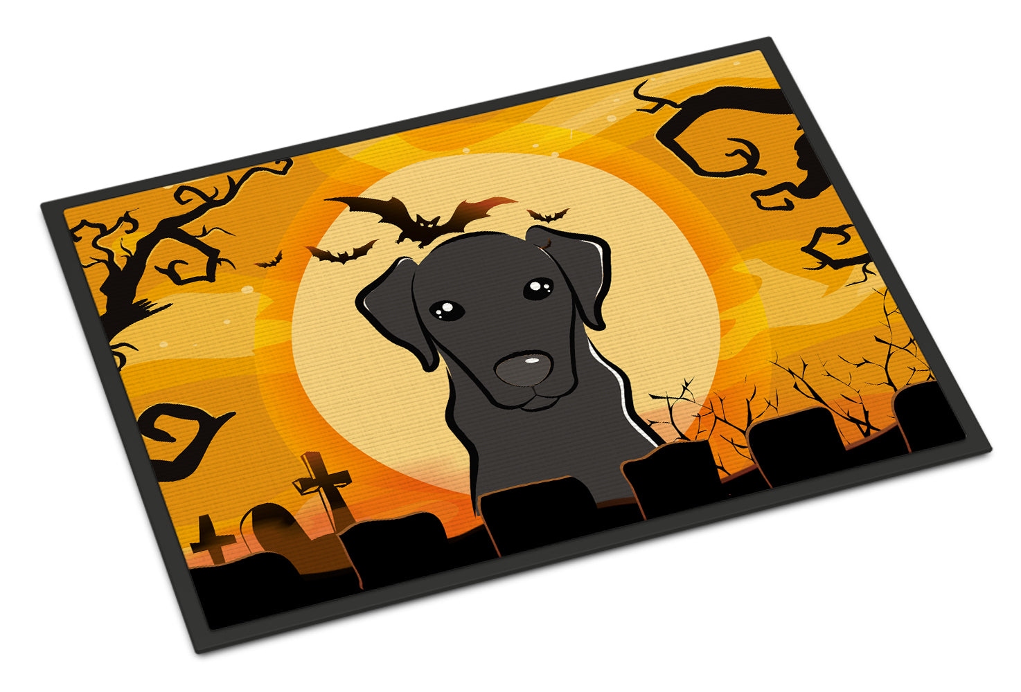 Caroline's Treasures Halloween Black Labrador Doormat - 24x36 Decorative Floor Mat – Indoor/Outdoor Rug with Artistic Flair BB1793JMAT