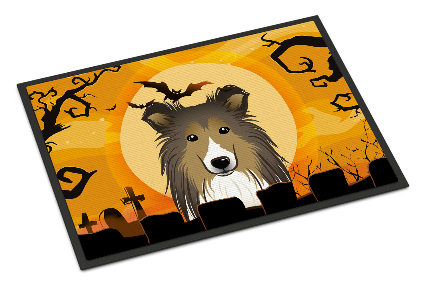 Caroline's Treasures Halloween Sheltie Doormat - 24x36 Decorative Floor Mat – Indoor/Outdoor Rug with Artistic Flair BB1800JMAT