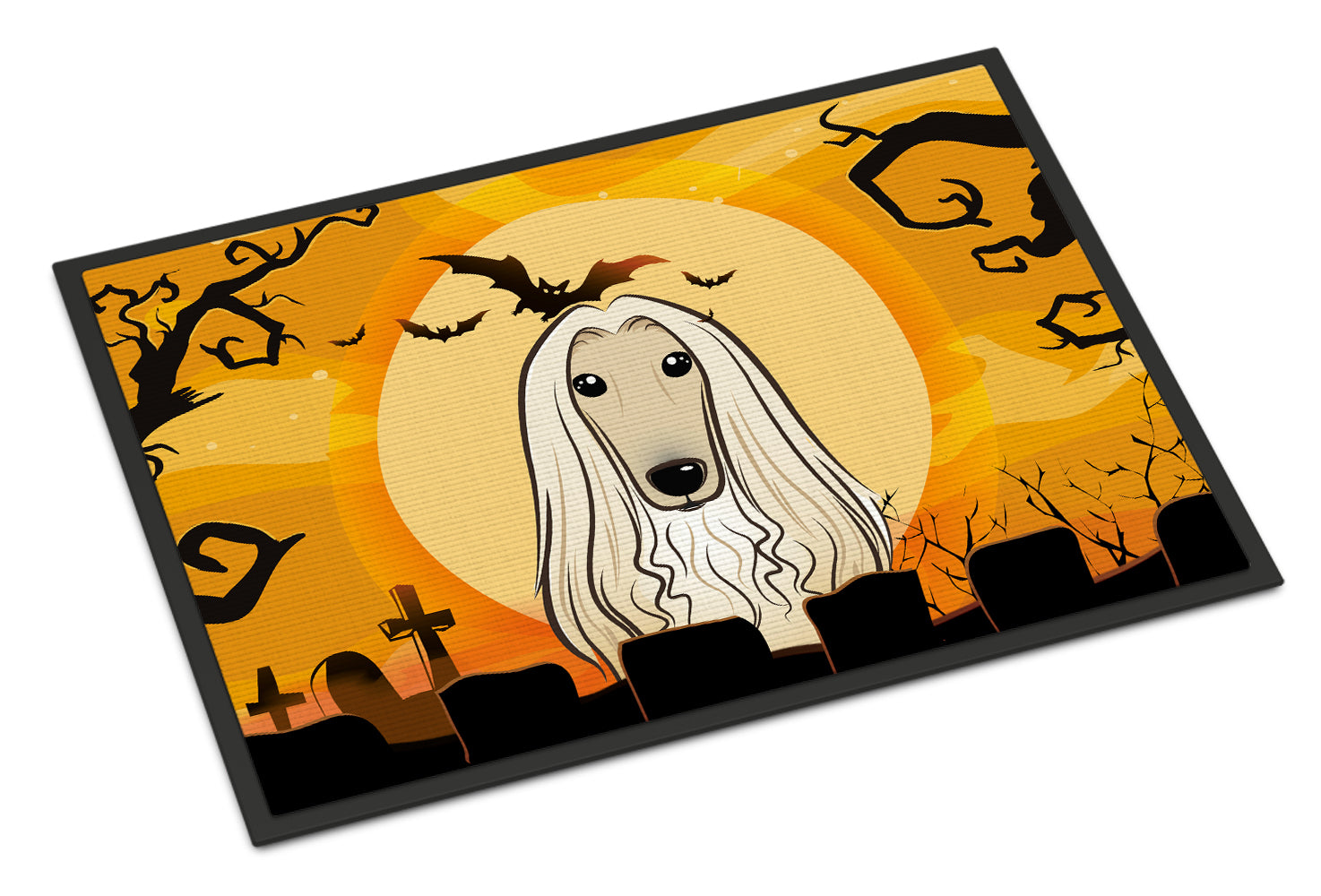 Caroline's Treasures Halloween Afghan Hound Doormat - 24x36 Decorative Floor Mat – Indoor/Outdoor Rug with Artistic Flair BB1802JMAT