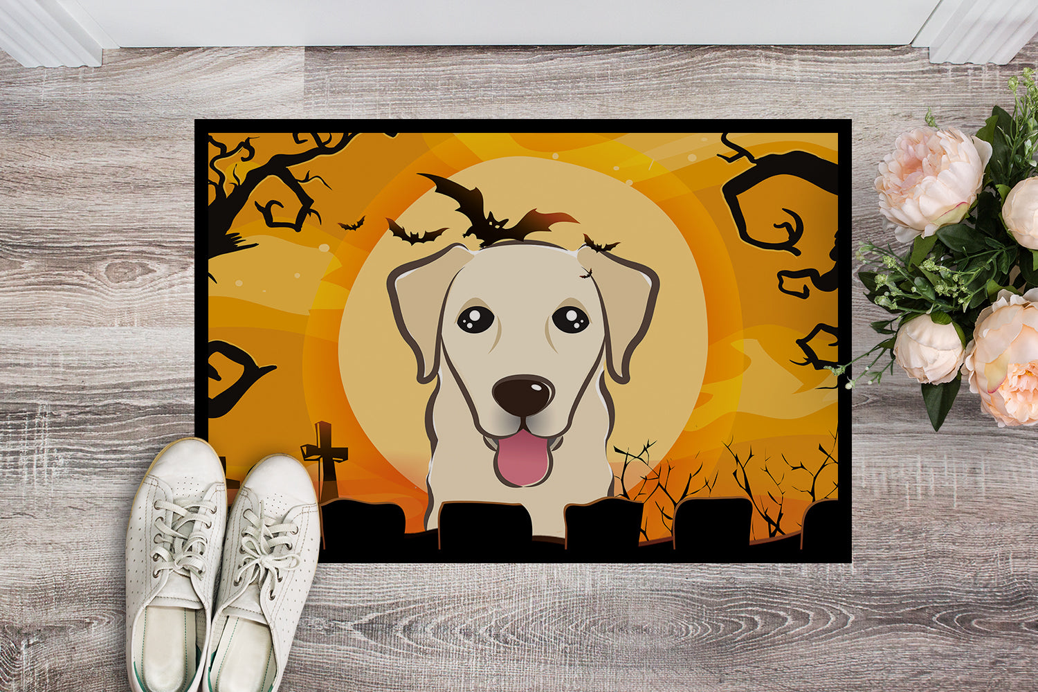 Caroline's Treasures Halloween Golden Retriever Doormat - 24x36 Decorative Floor Mat – Indoor/Outdoor Rug with Artistic Flair BB1810JMAT