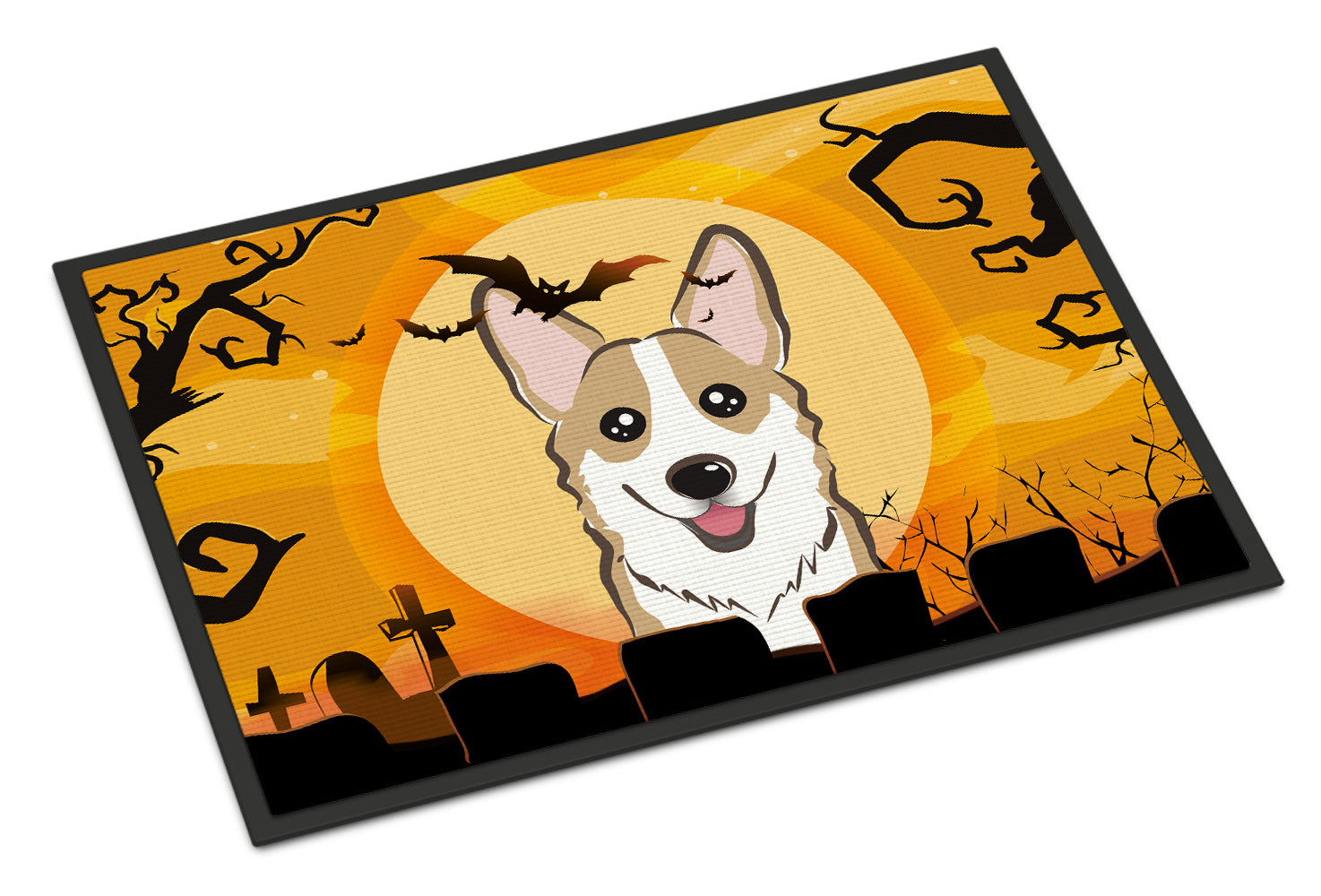 Caroline's Treasures Halloween Sable Corgi Doormat - 24x36 Decorative Floor Mat – Indoor/Outdoor Rug with Artistic Flair BB1811JMAT