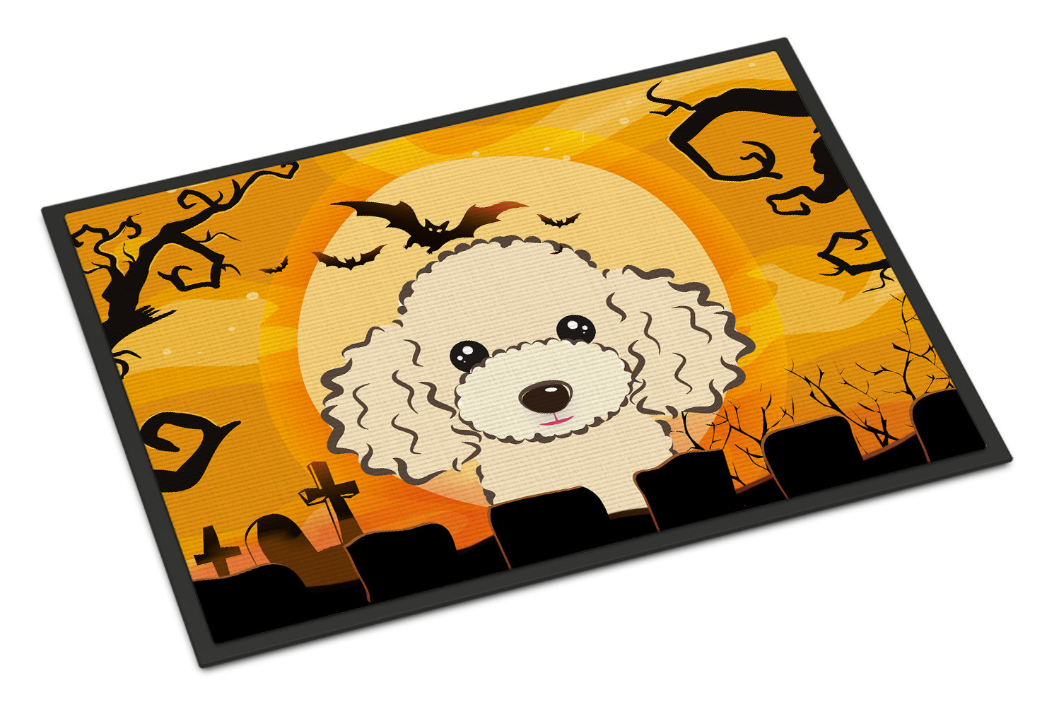 Caroline's Treasures Halloween Buff Poodle Doormat - 24x36 Decorative Floor Mat – Indoor/Outdoor Rug with Artistic Flair BB1816JMAT