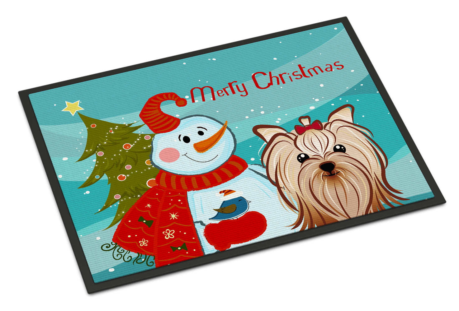Caroline's Treasures Snowman with Yorkie Yorkshire Terrier Doormat - 24x36 Decorative Floor Mat – Indoor/Outdoor Rug with Artistic Flair BB1824JMAT