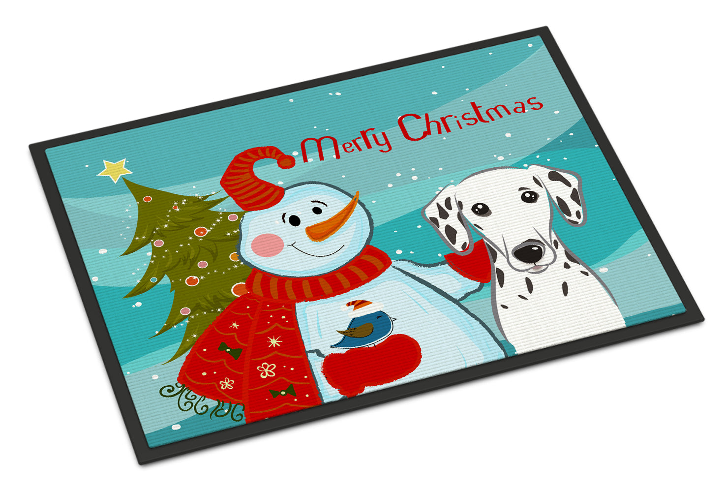 Caroline's Treasures Snowman with Dalmatian Doormat - 24x36 Decorative Floor Mat – Indoor/Outdoor Rug with Artistic Flair BB1830JMAT