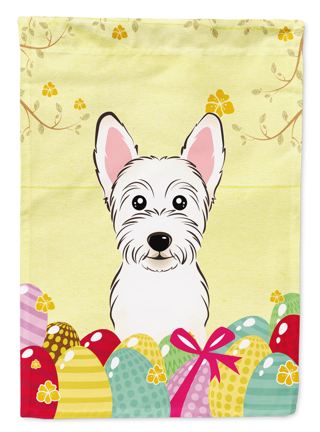 Caroline's Treasures Westie Easter Egg Hunt Garden Flag Mailbox Decorative Yard Banner Outside Patio Artwork for Flower Beds, Garden Size, Multicolor