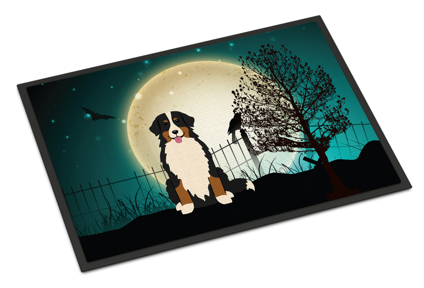 Caroline's Treasures Halloween Scary Bernese Mountain Dog Doormat - 24x36 Decorative Floor Mat – Indoor/Outdoor Rug with Artistic Flair BB2226JMAT