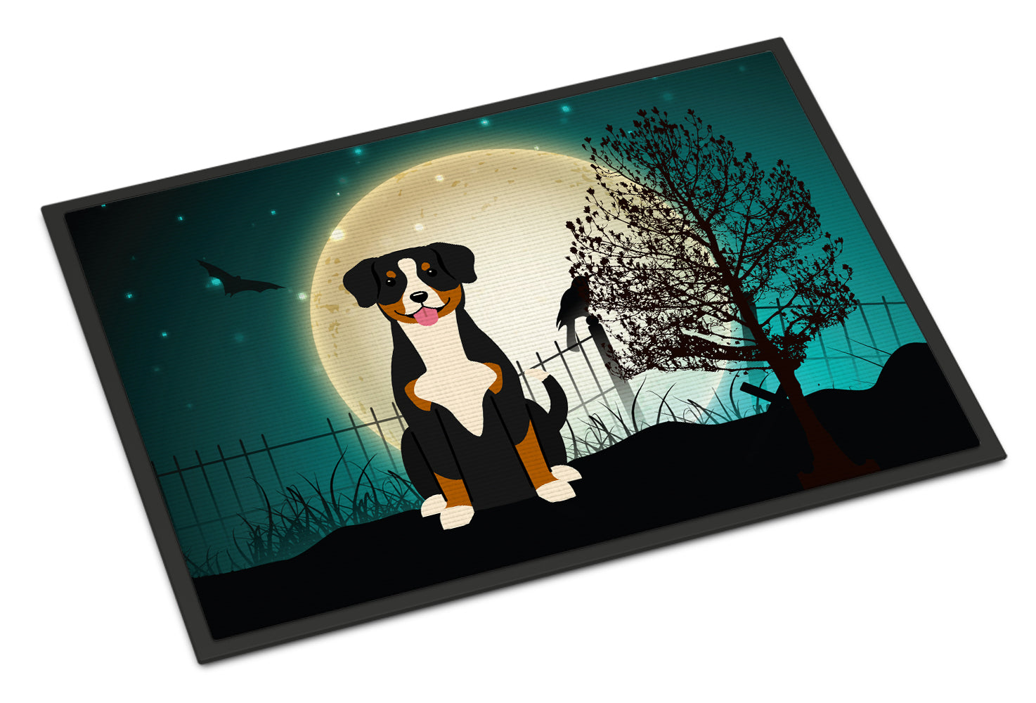 Caroline's Treasures Halloween Scary Entlebucher Doormat - 24x36 Decorative Floor Mat – Indoor/Outdoor Rug with Artistic Flair BB2228JMAT
