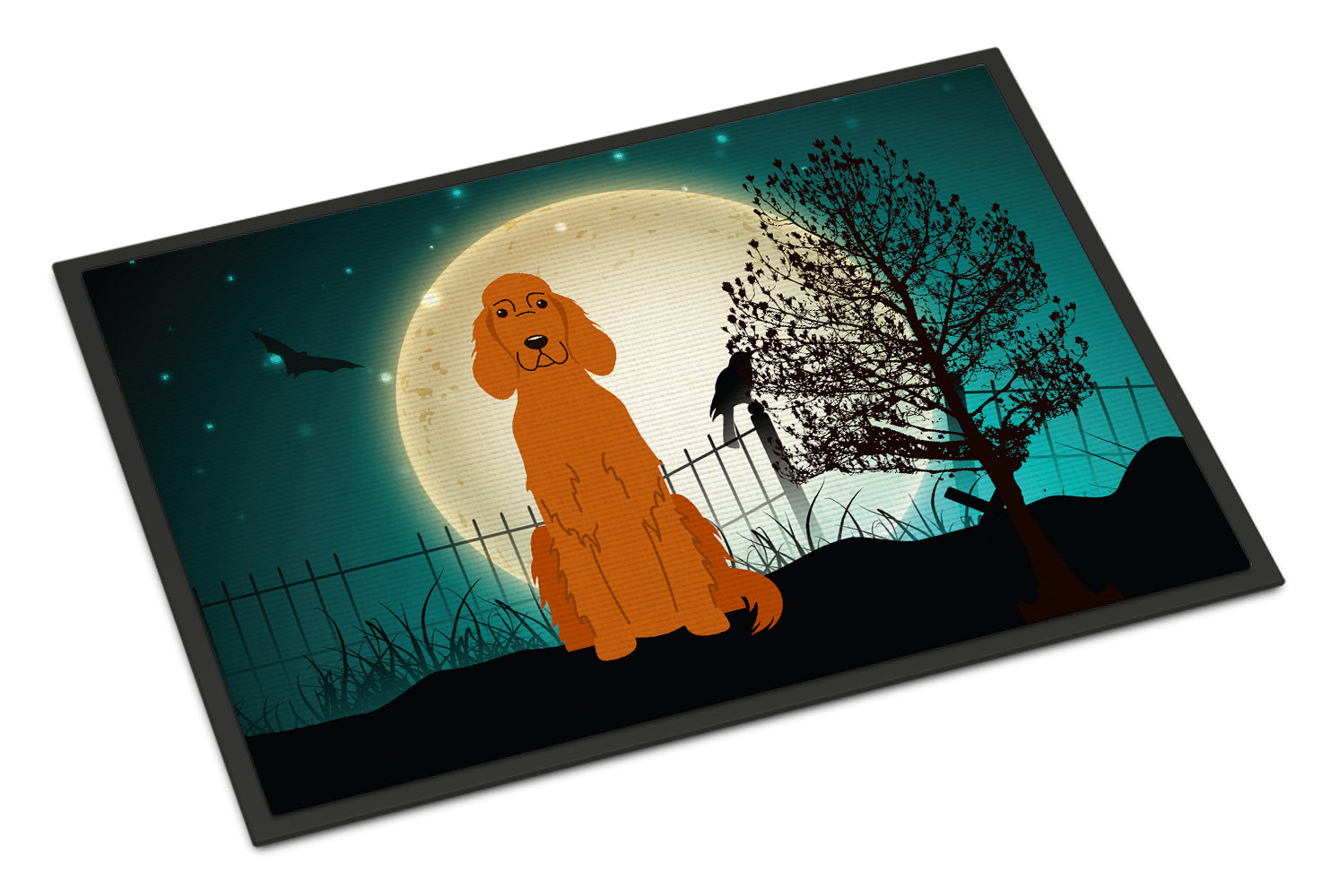 Caroline's Treasures Halloween Scary Irish Setter Doormat - 24x36 Decorative Floor Mat – Indoor/Outdoor Rug with Artistic Flair BB2254JMAT