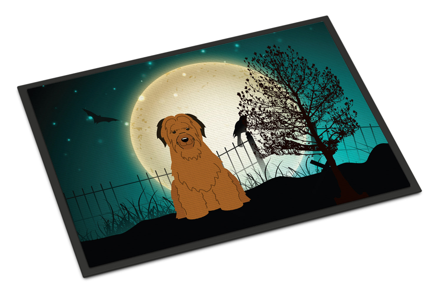 Caroline's Treasures Halloween Scary Briard Brown Doormat - 24x36 Decorative Floor Mat – Indoor/Outdoor Rug with Artistic Flair BB2272JMAT