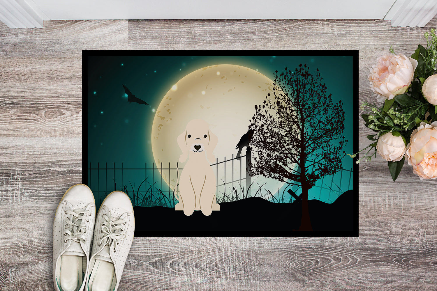 Caroline's Treasures Halloween Scary Bedlington Terrier Sandy Doormat - 24x36 Decorative Floor Mat – Indoor/Outdoor Rug with Artistic Flair BB2281JMAT