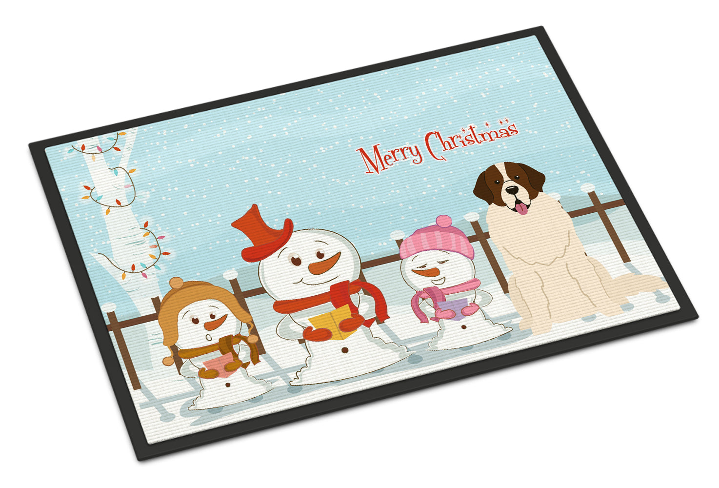 Caroline's Treasures Merry Christmas Carolers Moscow Watchdog Doormat - 24x36 Decorative Floor Mat – Indoor/Outdoor Rug with Artistic Flair BB2358JMAT