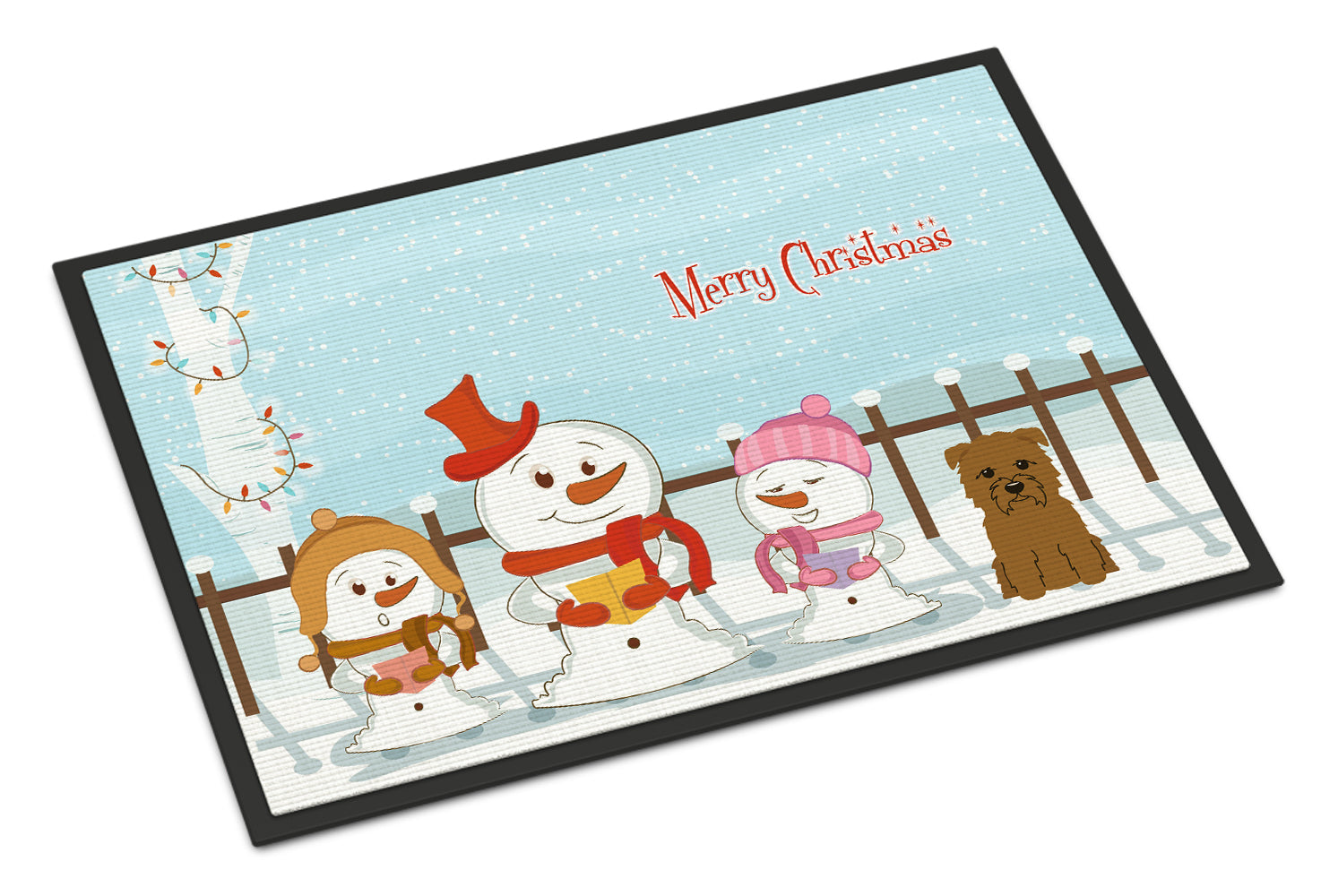 Caroline's Treasures Merry Christmas Carolers Glen of Imal Tan Doormat - 24x36 Decorative Floor Mat – Indoor/Outdoor Rug with Artistic Flair BB2391JMAT