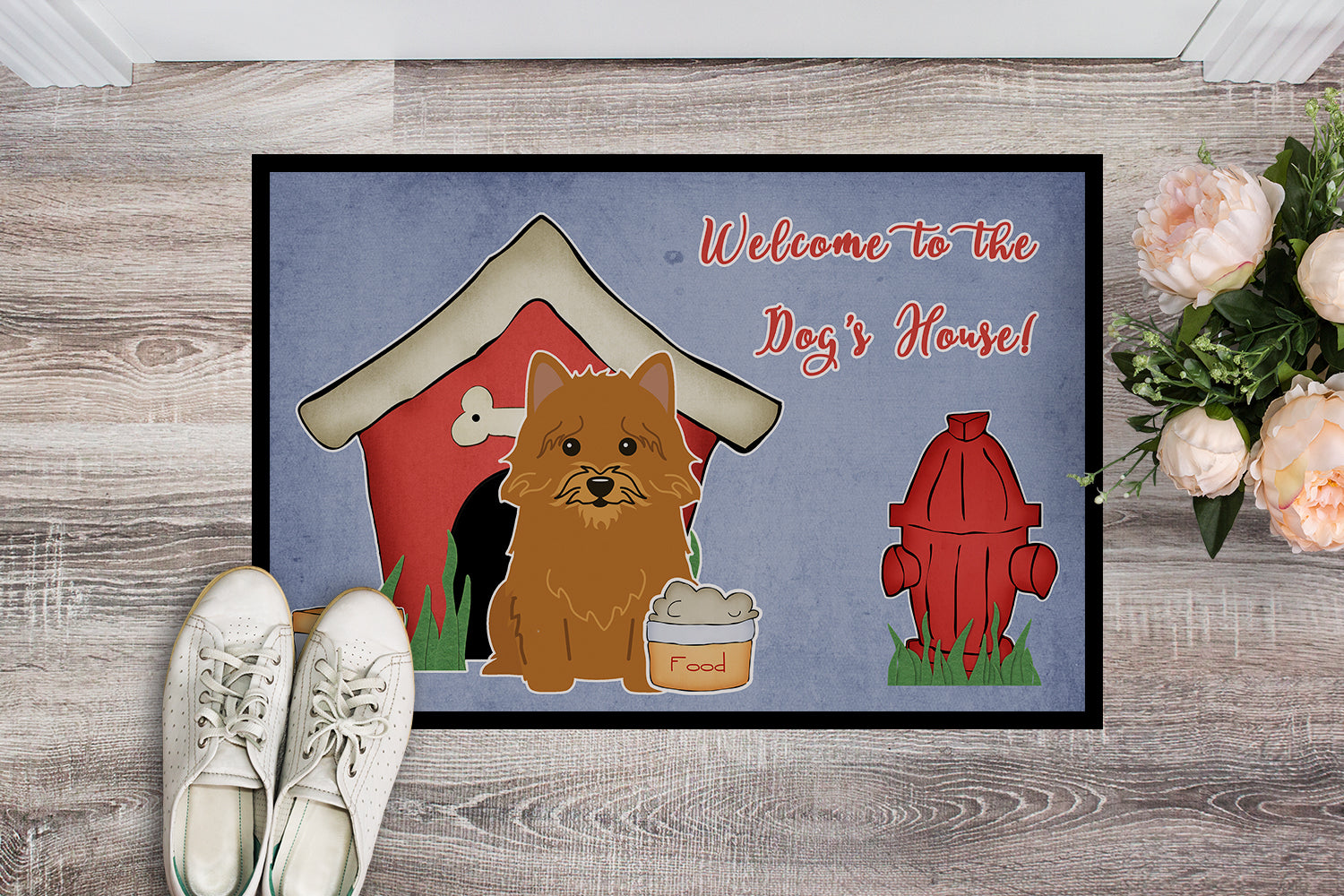 Caroline's Treasures Dog House Collection Norwich Terrier Doormat - 24x36 Decorative Floor Mat – Indoor/Outdoor Rug with Artistic Flair BB2774JMAT