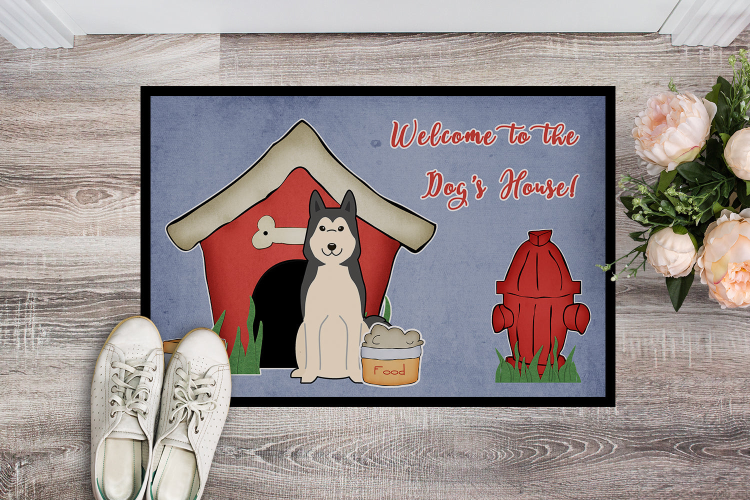 Caroline's Treasures Dog House Collection West Siberian Laika Spitz Doormat - 24x36 Decorative Floor Mat – Indoor/Outdoor Rug with Artistic Flair BB2779JMAT