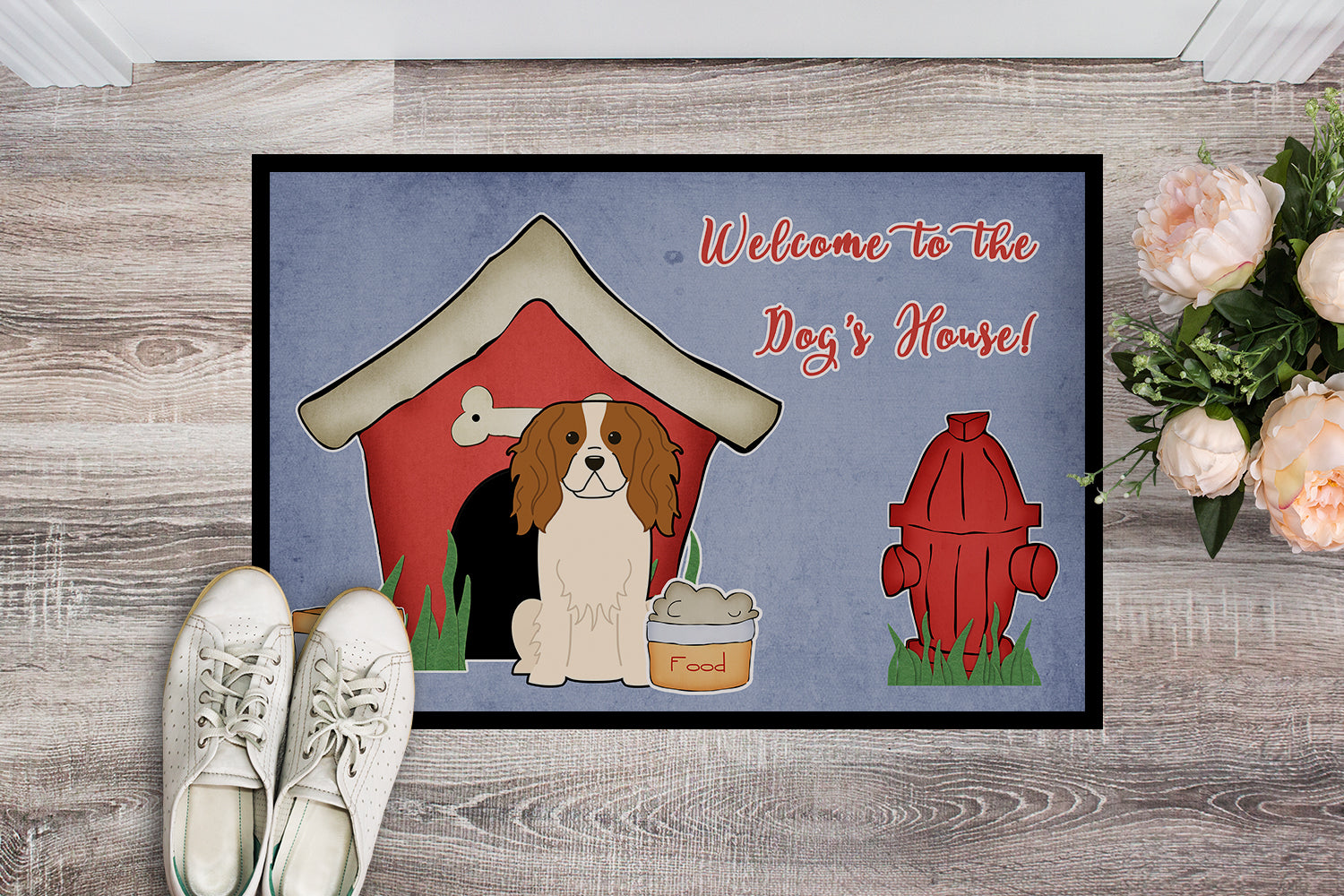 Caroline's Treasures Dog House Collection Cavalier Spaniel Doormat - 24x36 Decorative Floor Mat – Indoor/Outdoor Rug with Artistic Flair BB2812JMAT