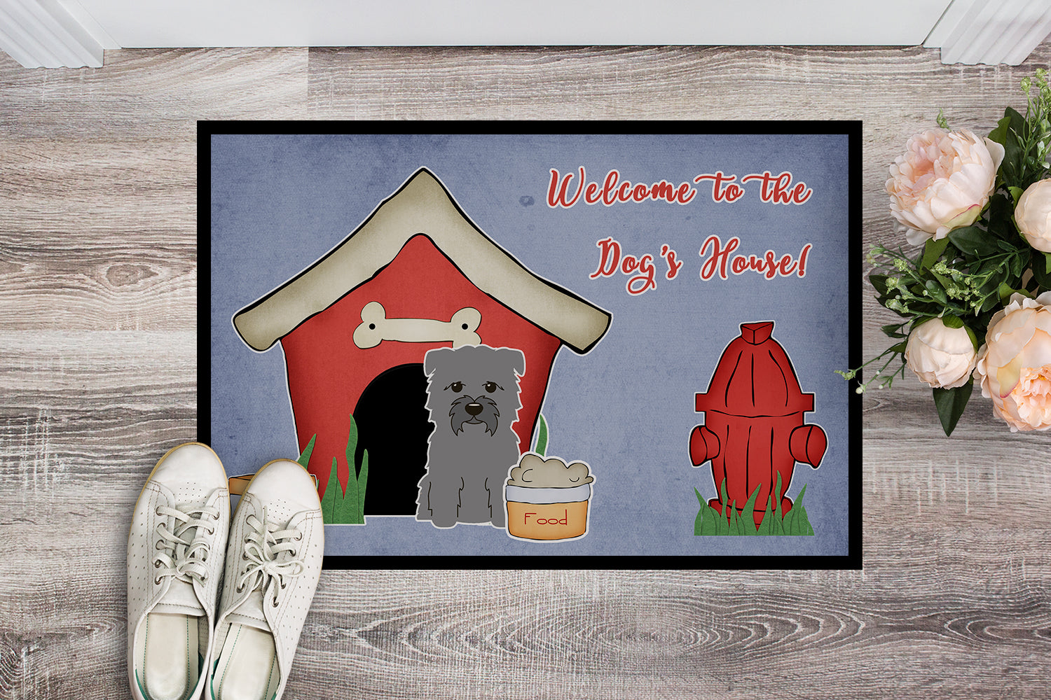 Caroline's Treasures Dog House Collection Glen of Imal Grey Doormat - 24x36 Decorative Floor Mat – Indoor/Outdoor Rug with Artistic Flair BB2813JMAT