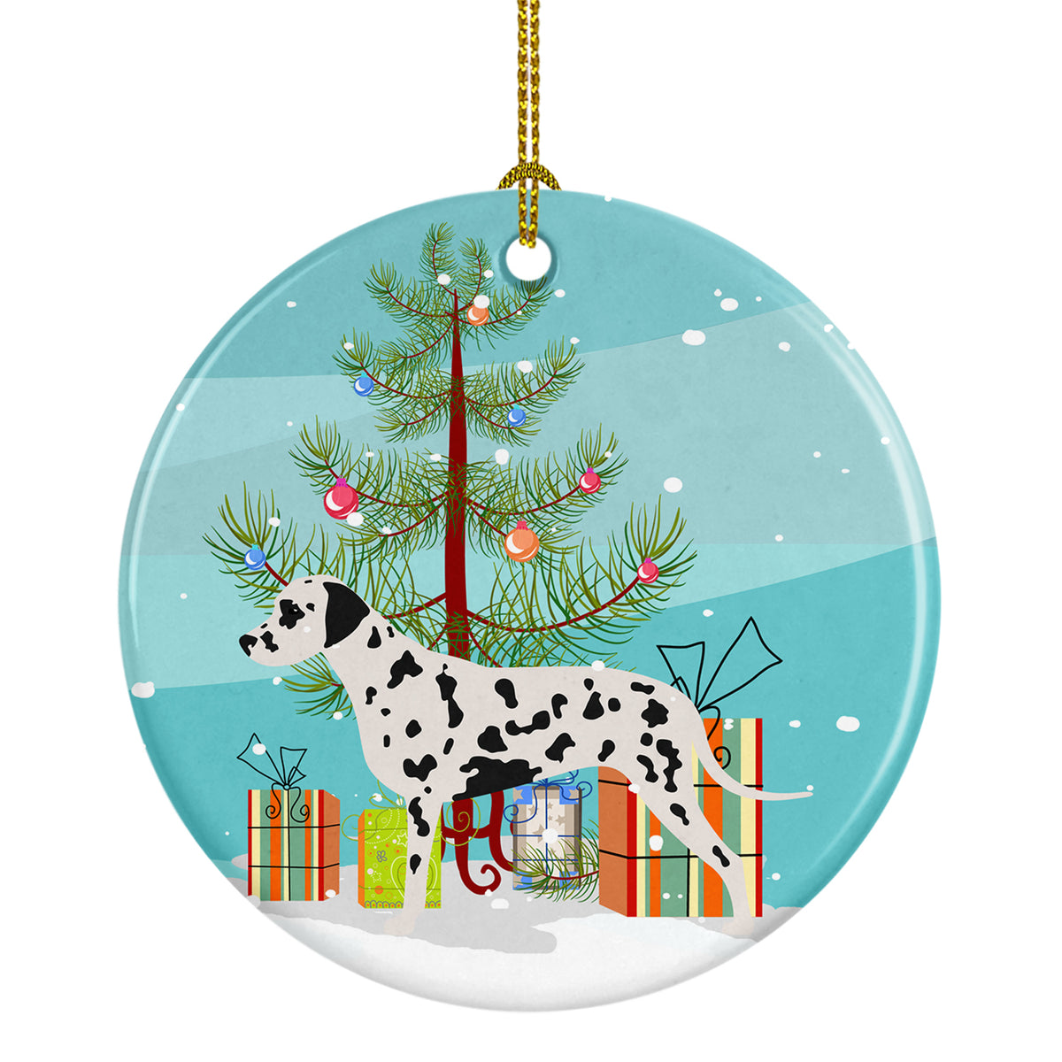Dalmatian Merry Christmas Tree Ceramic Ornament BB2901CO1