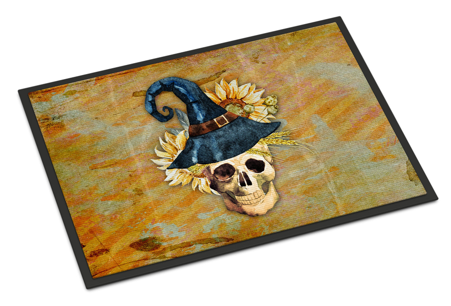 Caroline's Treasures Day of the Dead Witch Skull Doormat - 24x36 Decorative Floor Mat – Indoor/Outdoor Rug with Artistic Flair BB5126JMAT