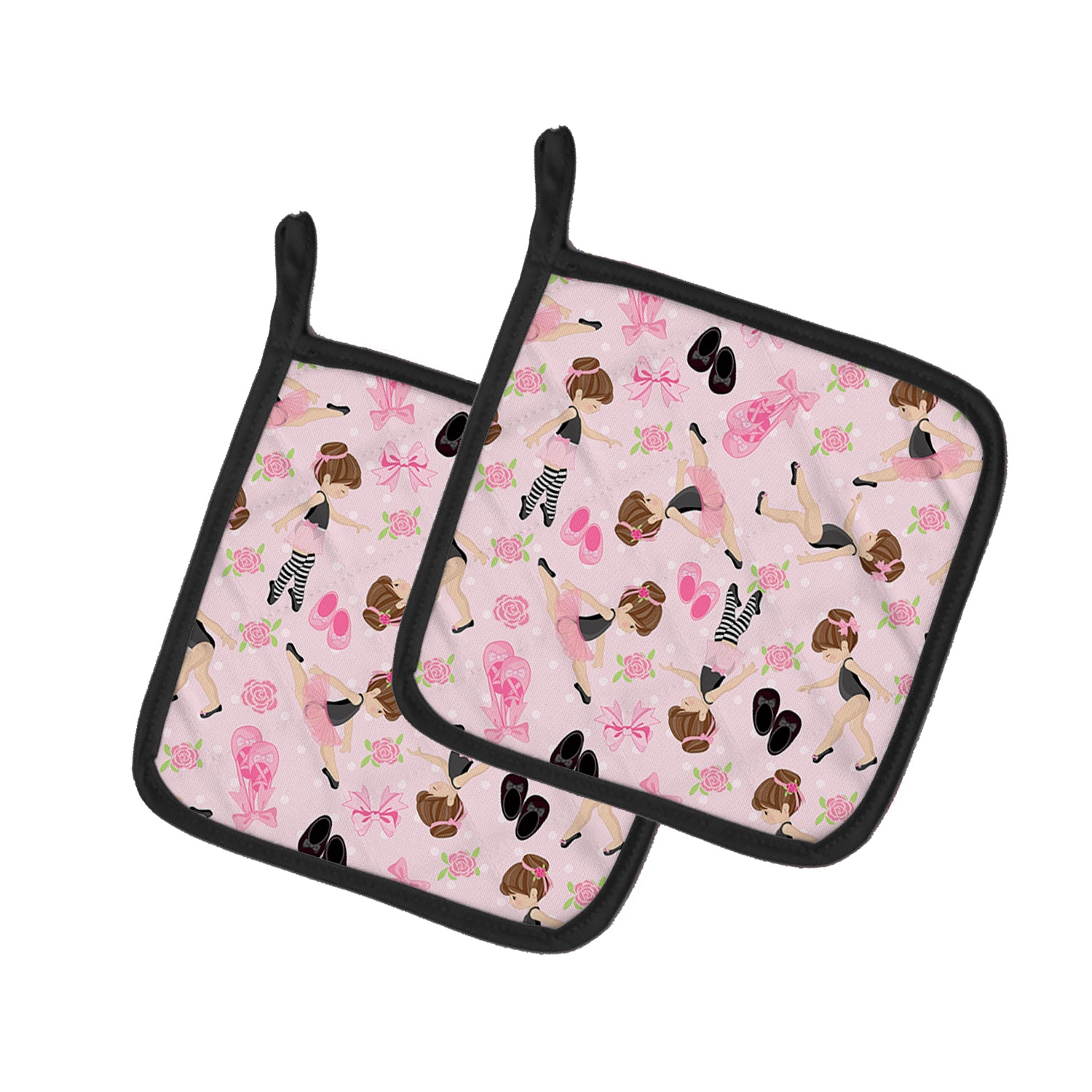 Caroline's Treasures Ballerinas and Roses Pot Holders - Set of 2 - Heat-Resistant Kitchen Essentials BB5172PTHD