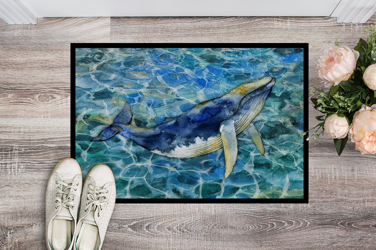 Caroline's Treasures Humpback Whale Doormat - 24x36 Decorative Floor Mat – Indoor/Outdoor Rug with Artistic Flair BB5336JMAT