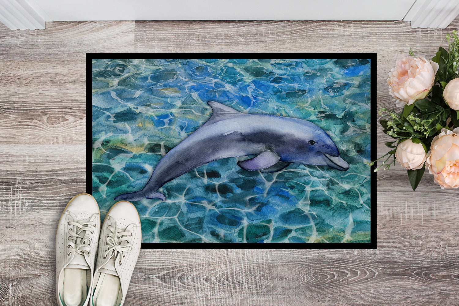Caroline's Treasures Dolphin Doormat - 24x36 Decorative Floor Mat – Indoor/Outdoor Rug with Artistic Flair BB5339JMAT