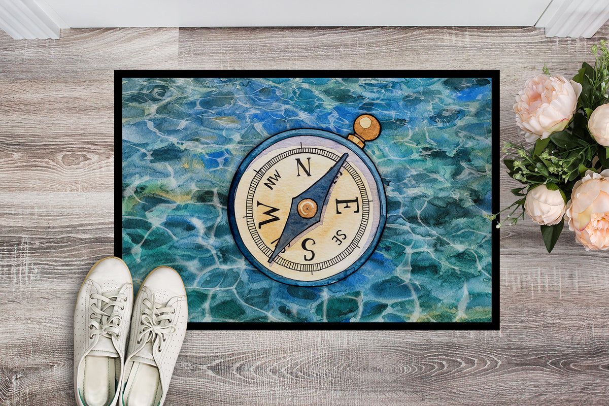 Caroline's Treasures Compass Doormat - 24x36 Decorative Floor Mat – Indoor/Outdoor Rug with Artistic Flair BB5347JMAT