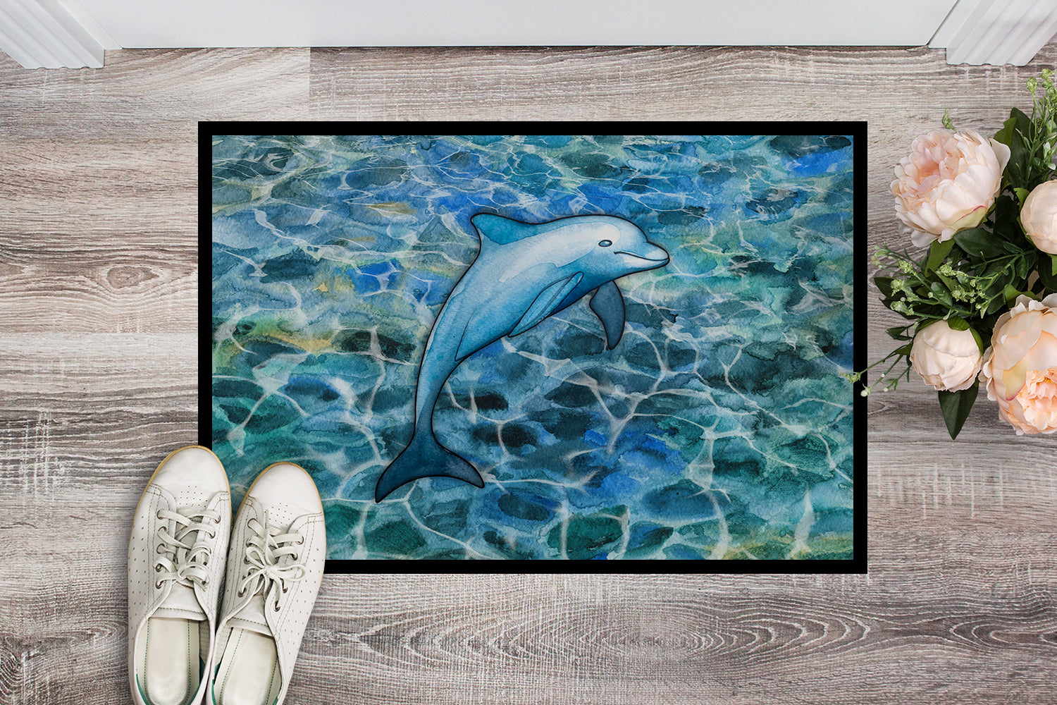 Caroline's Treasures Dolphin Doormat - 24x36 Decorative Floor Mat – Indoor/Outdoor Rug with Artistic Flair BB5356JMAT