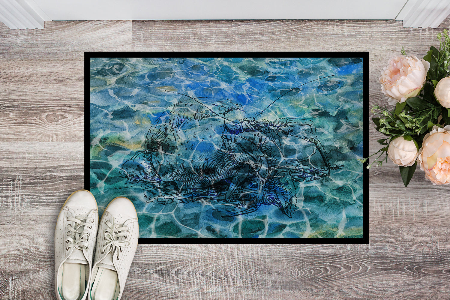 Caroline's Treasures Hermit Crab Under water Doormat - 24x36 Decorative Floor Mat – Indoor/Outdoor Rug with Artistic Flair BB5361JMAT