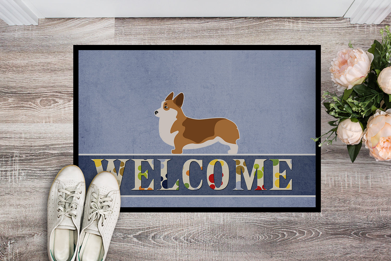 Caroline's Treasures Corgi Welcome Doormat - 24x36 Decorative Floor Mat – Indoor/Outdoor Rug with Artistic Flair BB5524JMAT